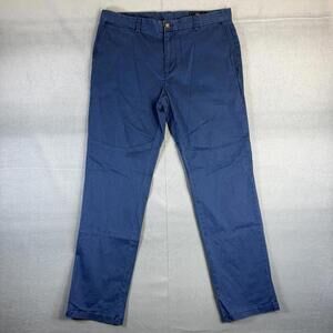 Vineyard Vines Breaker Pants Mens 35x30 Blue Chino Stretch Flat Front Casual